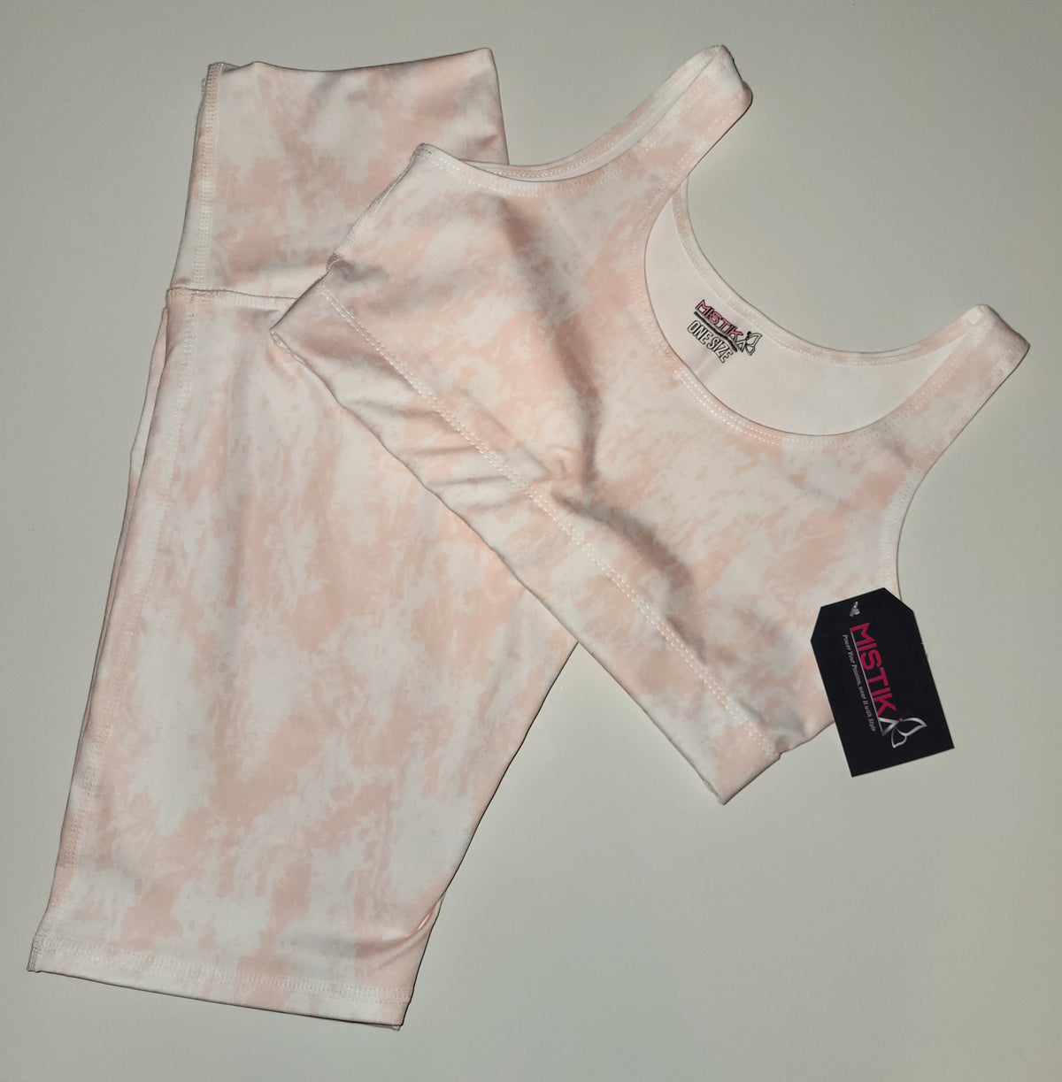 Light Coral-Camo Biker Set