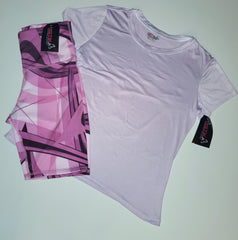 Dark Berry-Pink Short/ Lilac Top