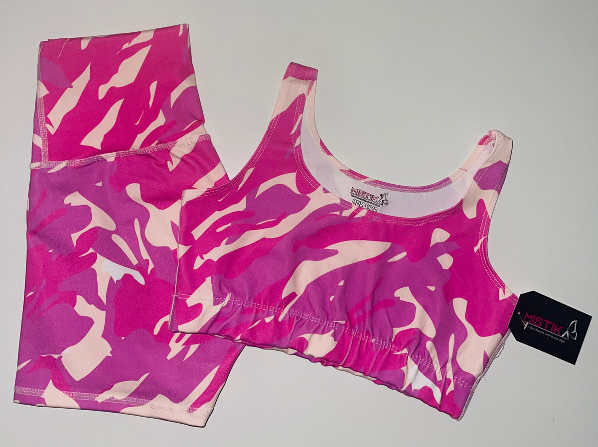 Fuchsia/Red-Camo Short Set