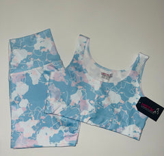 Turquoise/Pink-Camo Short Set