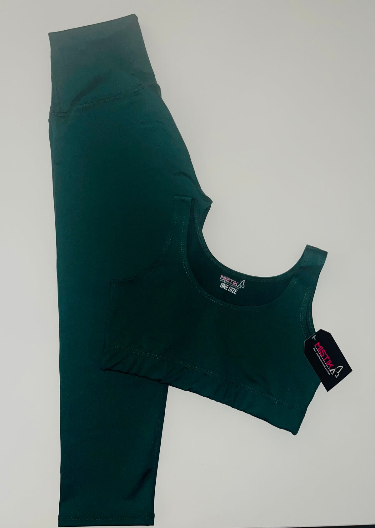 Dark Green Capri Leggings Set